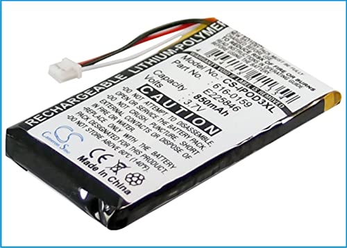 VINTRONS 850mAh Battery for iPod 3th Generation, iPod 20GB M9244LL/A, iPod 15GB M9460LL/A,