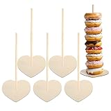 yakermur Soporte para donas, base de corazón, ahorra espacio, soportes para donas para mesa de postre, para , cumpleaños, Año Nuevo, boda, oficina, cocina, brunch, reunión, reunión familiar