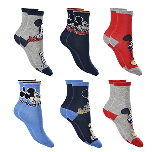 Lot de Chaussettes en Coton Garçon Mickey Mouse (27-30, Mickey 0621) Cover