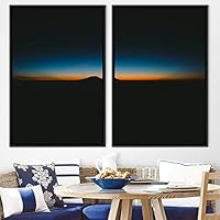 2 Piece Framed Canvas Wall Art Colorful Sky Canvas Prints Home Artwork Decoration for Living Room,Bedroom - 16