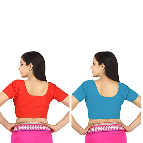 Image of Namita Women's Rubia Cotton Solid Half Sleeve Blouse