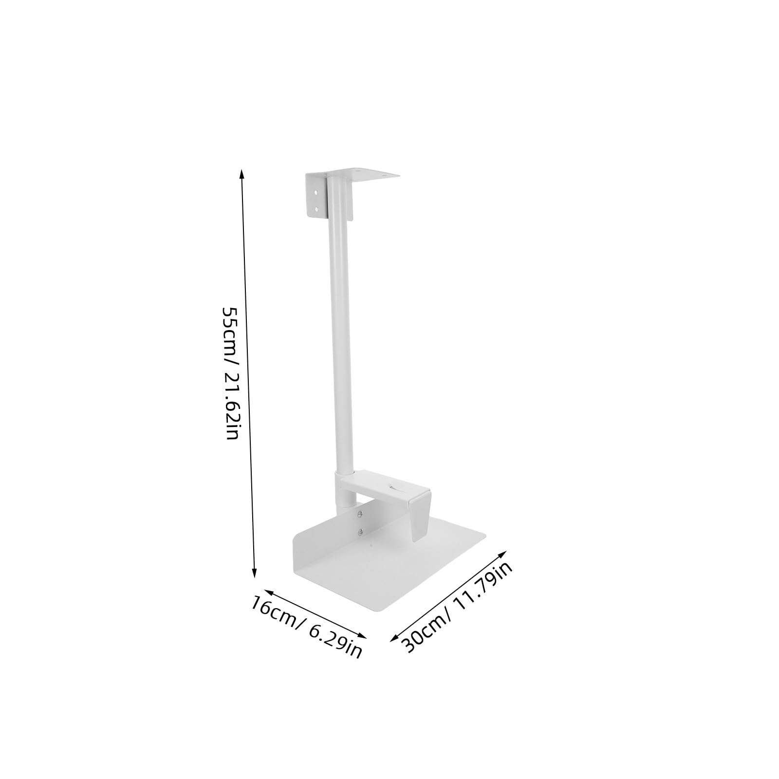 ORFOFE Supporto CPU Sotto Scrivania a Parete, Staffa per Case Computer in Acciaio Laminato a Freddo, Larghezza Regolabile, Capacità 55lb, Bianco, per Ufficio e Workplace