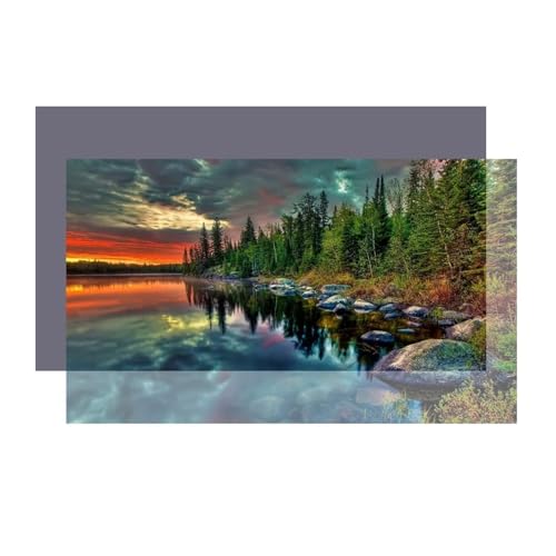 Outdoor-Kinoleinwand, Reflektierende Projektor-Leinwand mit hoher Helligkeit, 60100130 Zoll, 16:9-Stoff-Stoff-Projektionsfläche(100 inch)