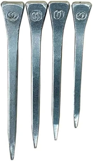 Horseshoe Nails, Steel Forged Fastening Structure: E2/E3/E4/E5/E6/E7/E8 Size Range - 100 Pcs Pack | Hoof Shoe Fixing Interface | Farrier Repair Shoeing Stable Use (E8 60.5mm)