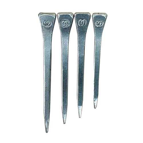Horseshoe Nails, Steel Forged Fastening Structure: E2/E3/E4/E5/E6/E7/E8 Size Range - 100 Pcs Pack | Hoof Shoe Fixing Interface | Farrier Repair Shoeing Stable Use (E5 51mm)