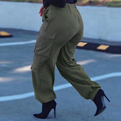 Baggy Cargo Pants for Women Straight Wide Leg Trousers Y2K Teen Girls Trendy Low Waist Cargo Pants Hippie Streetwear3