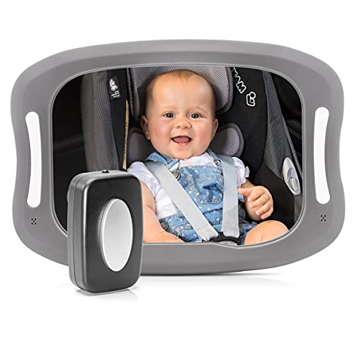 reer Babyview - Espejo Led Con Luz Integrada, color Gris