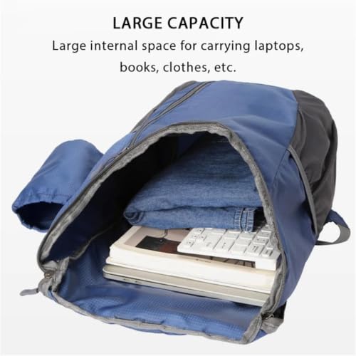 Mochila de senderismo ligera e impermeable azul miniatura 5