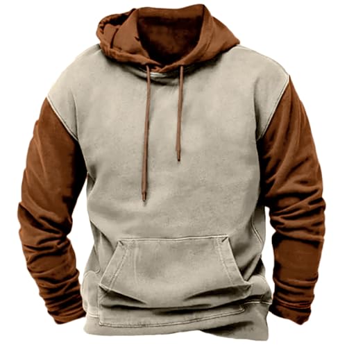 ZOCANIA Christmas Hoodie Men Long Sleeve Mens Graphic Hoodies Xmas Sweatshirts Plus Size Pullover Gifts with Pockets