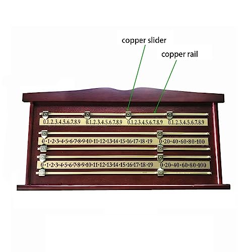 Tablero de Marcador para Snooker, Tablero de Madera con Deslizadores de Latón, Rieles y Punteros de Latón Macizo, Ideal para Amantes del Billar y del Juego de Snooker miniatura 4