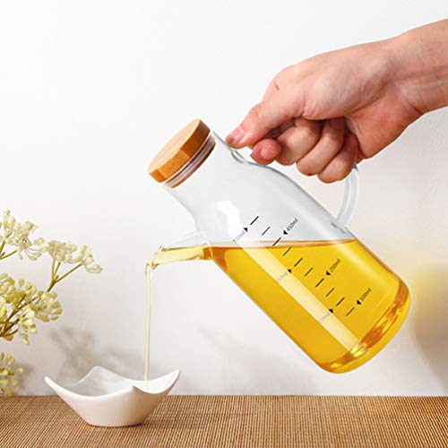 NICEXMAS Dispensador de Azeite de Oliva Garrafas de Vinagre Galheteiro de Garrafa de Vidro Com Tampa
