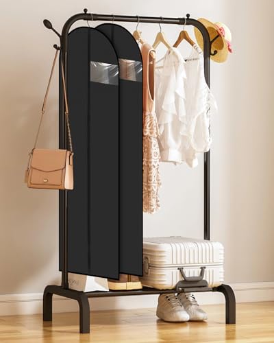 FAOKZE 2 Stück Kleidersack Lang 180×60cm,Faltbarer Kleidersac mit reißverschluss,Staubdichte Kleidung Schutztasche,Garment Bag für Brautkleider,Abendkleider,Anzug Mäntel,Feuchtigkeits und Staubschutz