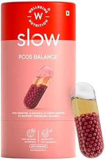 Wellbeing Nutrition PCOS Supplement for Women with Myo-inositol, D-Chiroinositol, Fenugreek, Shatavari | For Hormonal Balance, Irregular Periods, Acne, PCOD, Weight Management, 60 Veg Capsules