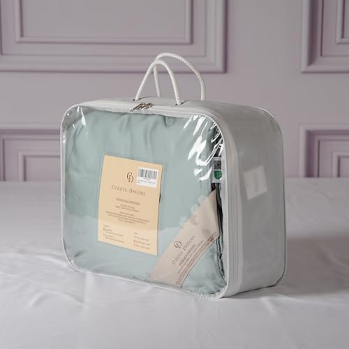 Edredón de seda natural manta ligera de verano Tencel celadón 8