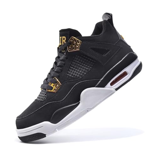 Herren Damen Basketballschuhe Mode Sport Air 4 Retro Sneaker Studenten Anti-Rutsch Jungen Mädchen...