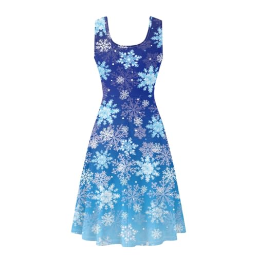 Image of Dreaweet Casual Sleeveless Dresses for Women Girls, Round Neck Tank Dresses with Pockets Summer Sundress Size XS-4XL