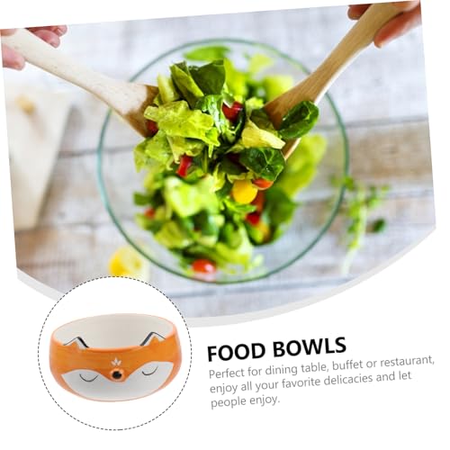 Bol à salade en céramique compatible micro-ondes résistant et mignon - 4