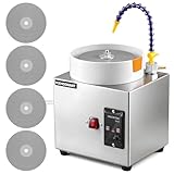 Mxmoonant 6-Zoll-Flachschleifmaschine 2980 U/min mit 5 Schleifscheiben, einstellbare Richtung und...