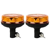  Yuanjoy 2 Fari Rotanti LED, 6 Modalità Lampeggiante e 4 Modalità Rotanti 2 Modalità Crociera, Pulsanti, 12V/24V IP67 per Auto, UTV, Trattore, Carrello da Golf