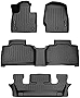 SMARTLINER Custom Floor Mats 3 Row Liner Set Black Compatible with 2020-2023 Compatible with Ford Explorer Only Fits 6 Passenger Models W/ 2nd Row Bucket Seat