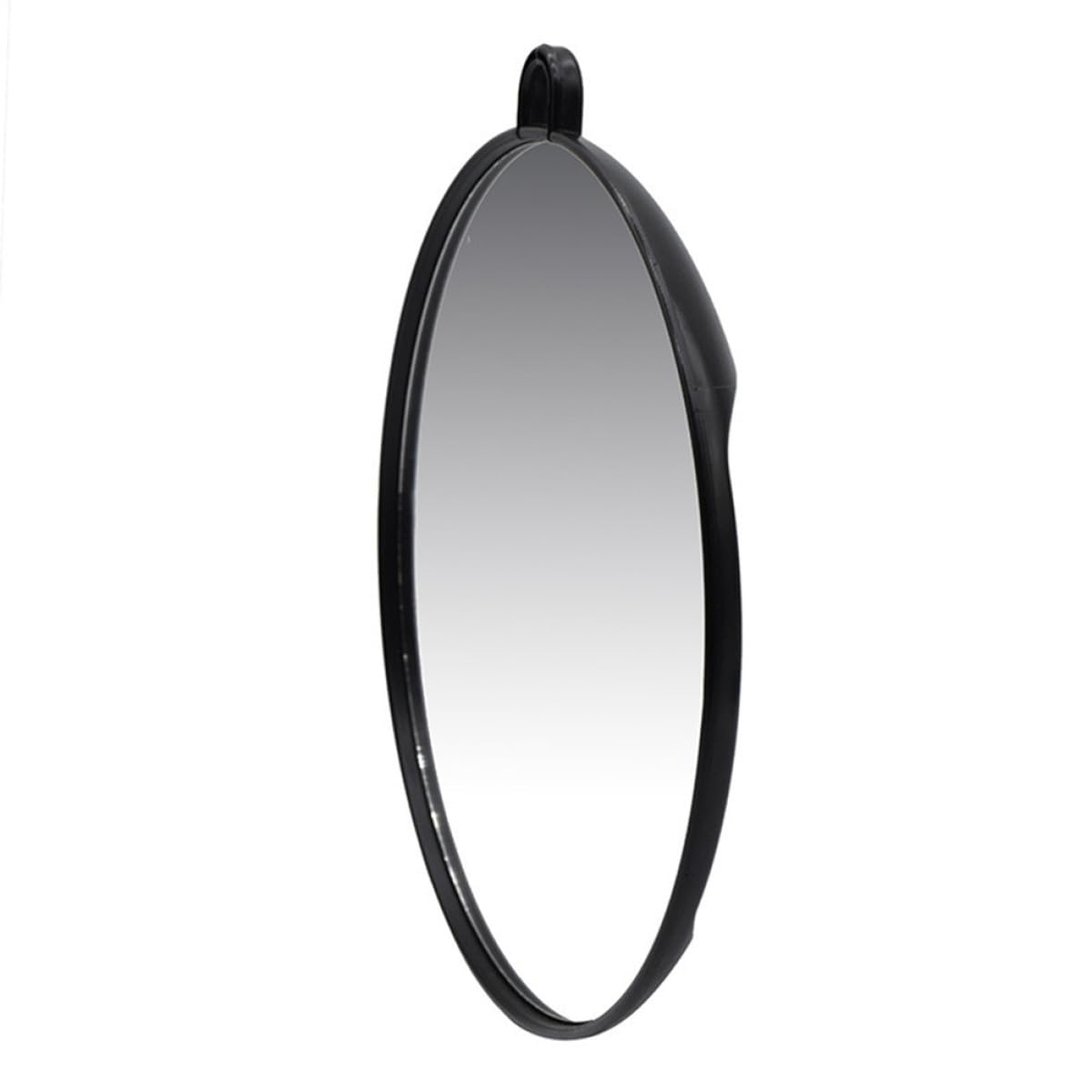 SHERCHPRY Specchio Portatile Design Pratico Superficie a Specchio Alta Definizione in Vetro e Plastica Rotondo Nero per per Quotidiano
