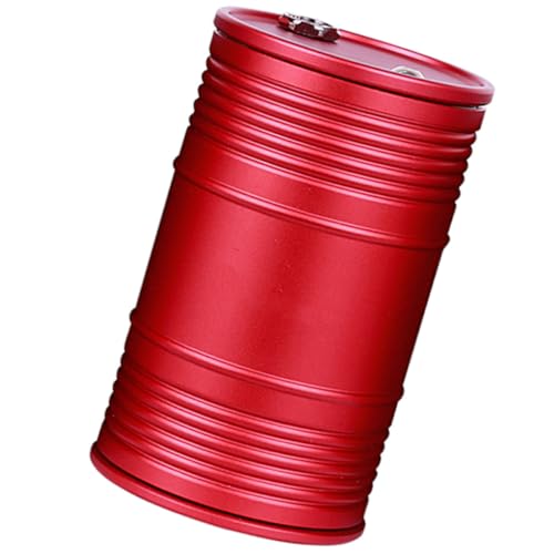 PAMINGONO Cenicero para Coche Rojo con Tapa Hermética Resistente de Aleación de Aluminio Pequeño y Portátil para Cenizas y Residuos Práctico Accesorio Antiólor para Automóvil y Uso Exterior