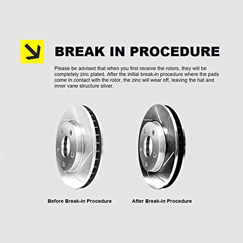 Hart Brakes Rear Brakes And Rotors Kit |Rear Brake Pads| Brake Rotors And Pads| Ceramic Brake Pads And Rotors |Fits 2011-2018 Porsche Cayenne #TOP3