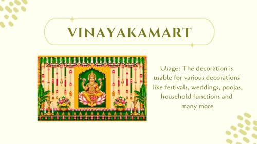 Image of varlaxmi puja Decoration Cloth | Goddess Lakshmi On Divine Lotus Varalakshmi Vratam Festive Pooja Backdrop 5x8 Feet | Lakshmi puja Backdrop