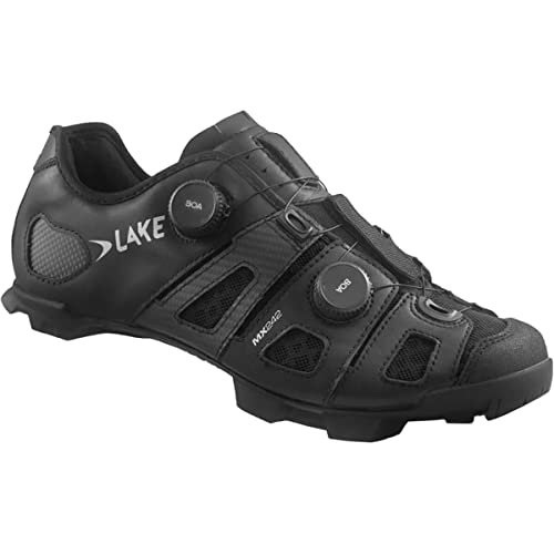 Lake Mx242 Endurance Wide Cycling Shoe - Men's Black/Silver, 43.03