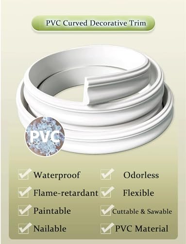 Borde autoadhesivo para paredes curvas y moldura flexible de arcos 4