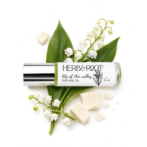 Herb & Root Lily of the Valley Perfume for Women Oil Roll On | Light Fresh Muguet Fragrance | Long-Lasting Clean Alcohol-Free Scent