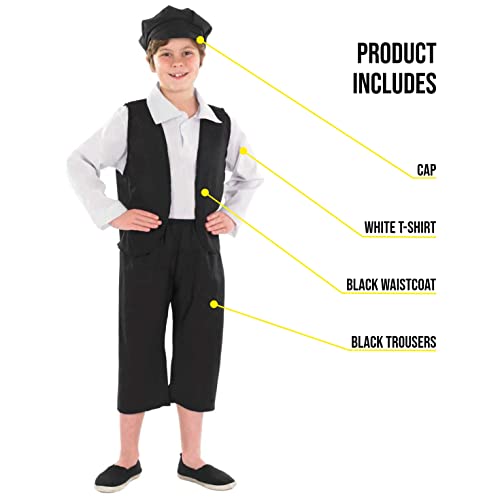 Fun Shack FNK2304L-US Kids Victorian Boy Costume Children’S Historical School Outfit thumb #2