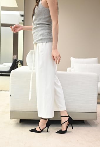 Women's High Heels Pumps Closed Pointed Toe Cross Strap D'Orsay Pumps Stiletto Heels Wedding Party Dress Shoes for Bridal3