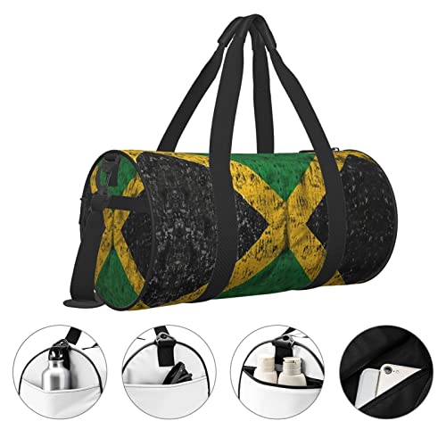 Jamaica Flag Proud Jamaicans Duffel Tote For Men And Women Backpacking Travel And Storage Shoulder Bag4