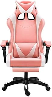 WYL Silla de la computadora silla de masaje ordenador del juego con reposapiés reclinable ergonómica Racing Silla de oficina Silla de altura regulable con Racing con apoyo for la cabeza y Masaje sopor