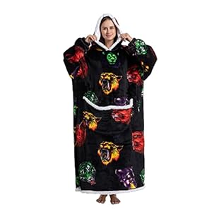 Oversized Blanket Hoodie, draagbare pluche zachte warme sherpa fleece hoodiedeken, comfortabel sweatshirt met grote…
