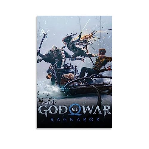 UMCHU God of War Ragnarok Fan Art Poster Pintura Decorativa Lienzo Arte Mural Salón Póster Dormitorio Pintura, Arte de Pared Impresión de Imagen Moderna Decoración de Habitación Familiar 08 x 12