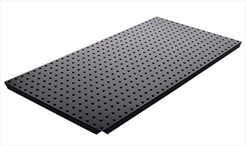 Alligator Board ALGBRD16x32PTD-BLK Black Powder Coated Metal Pegboard Panels with Flange - Pack of 2