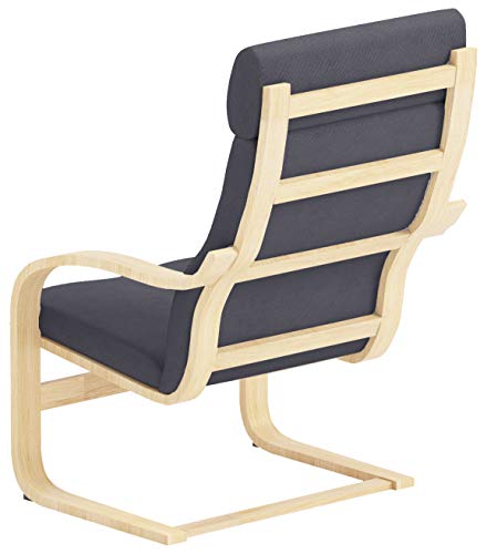 Only Covers. Chair is not included. Duable Poang Chair Cover Replacement is Compatible For IKEA Poang Armchair Slipcover (Polyester Dark Gray A) - Image 3