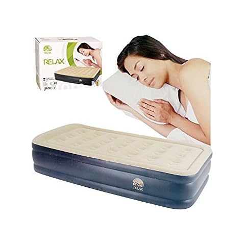 Jilong INFLATABLE HIGH RAISED SINGLE AIR BED MATTRESS AIRBED WITH BUILT IN ELECTRIC PUMP Cover