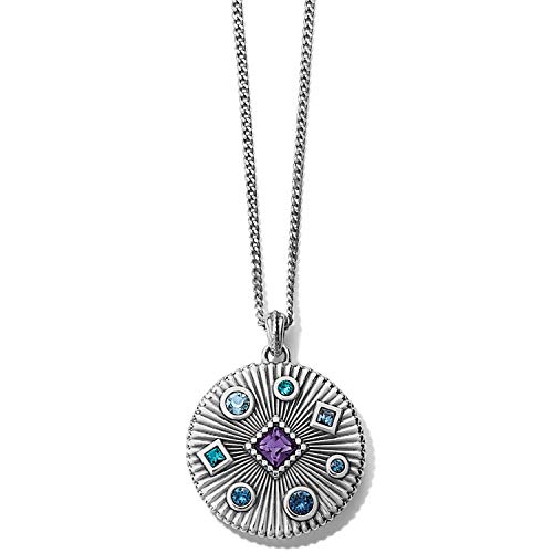 Brighton Halo Rays Petite Necklace (Silver-Tanzanite) #TOP17