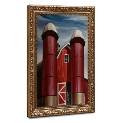 Poster The Silo par Edmund Lewandowski - Toile 30,5 x 45,7 cm avec cadre à suspendre