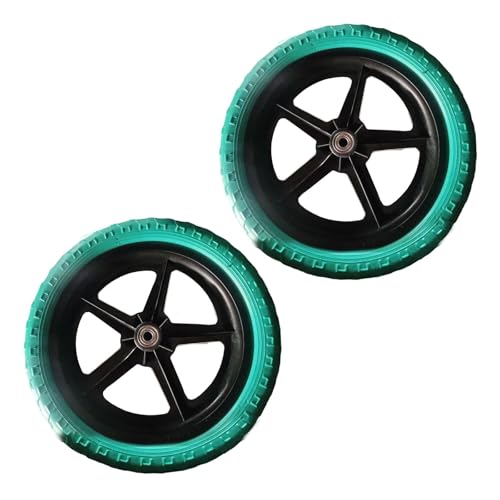 perfk 1 Paio di Ruote di Ricambio per Bici da Equilibrio, Leggere, Antiscivolo, per Riparazione e Manutenzione, Regalo di Compleanno, Giocattoli Non, Verde