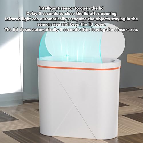 Tynaza Papelera automática con sensor 15 litros blanca miniatura 4