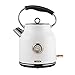 Price comparison product image Tower Bottega T10020W Rapid Boil Traditional Kettle with Temperature Dial, Boil Dry Protection, Automatic Shut Off, Quiet Boil, Stainless Steel, 3000 W, 1.7 Litre, White and Rose Gold