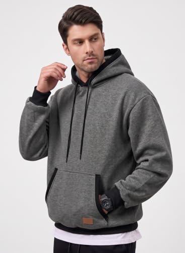 Image of JMIERR Men's Hoodies Sweatshirts Casual Fleece Pullover Hoodie Pocket