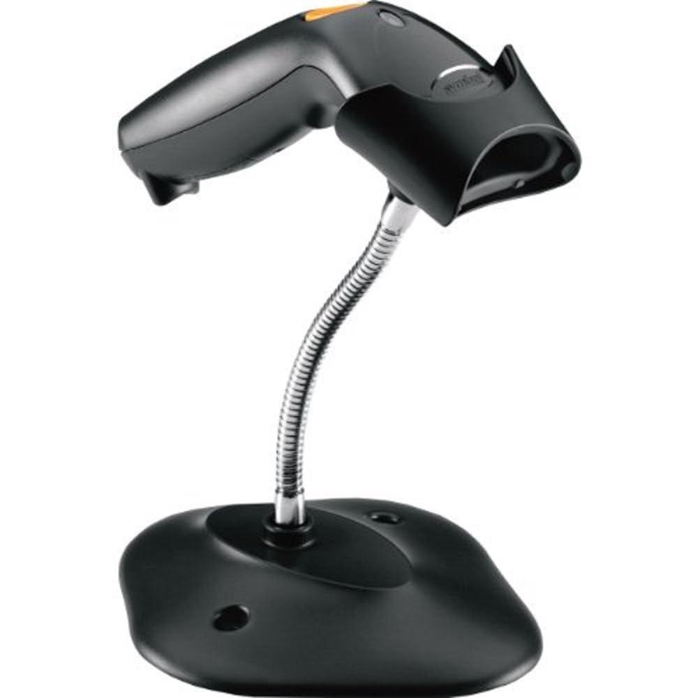 Zebra LS1203 – Lettore di codici a barre laser Codebar Code 11 Code 128 Code 39 Code 93 GS1–128 UCC/EAN-128 dimensioni 26 cm con filo e cavo USB + RS-232 colore nero