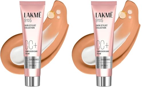 Image of LAKME Natural Cc Found Cream With Spf30 Pa++ - Bronze |Enriched With 3% Niacinamide | Conceals Dark Spots| Brightens Skin |Lightweight Moisturizer + Foundation For All Skin Types |30G, 1 Count