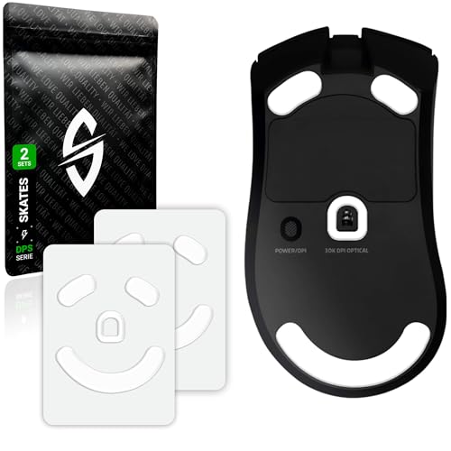 SensoryBoost DPS Glides (Lot de 2) pour Razer DeathAdder V3 Pro - Ultra Rapides, Arrondi, Faible Friction, de Haute Qualité, Durable - Patins de Souris de...