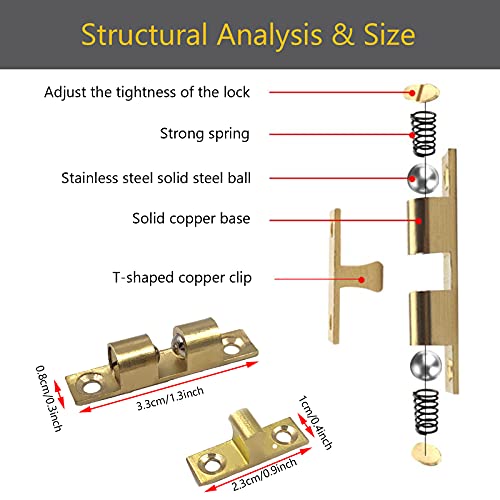 Chiavistelli Ottone Armadio Serratura in Ottone